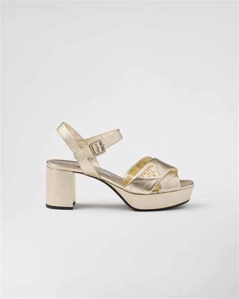 Prada nappa platform sandals